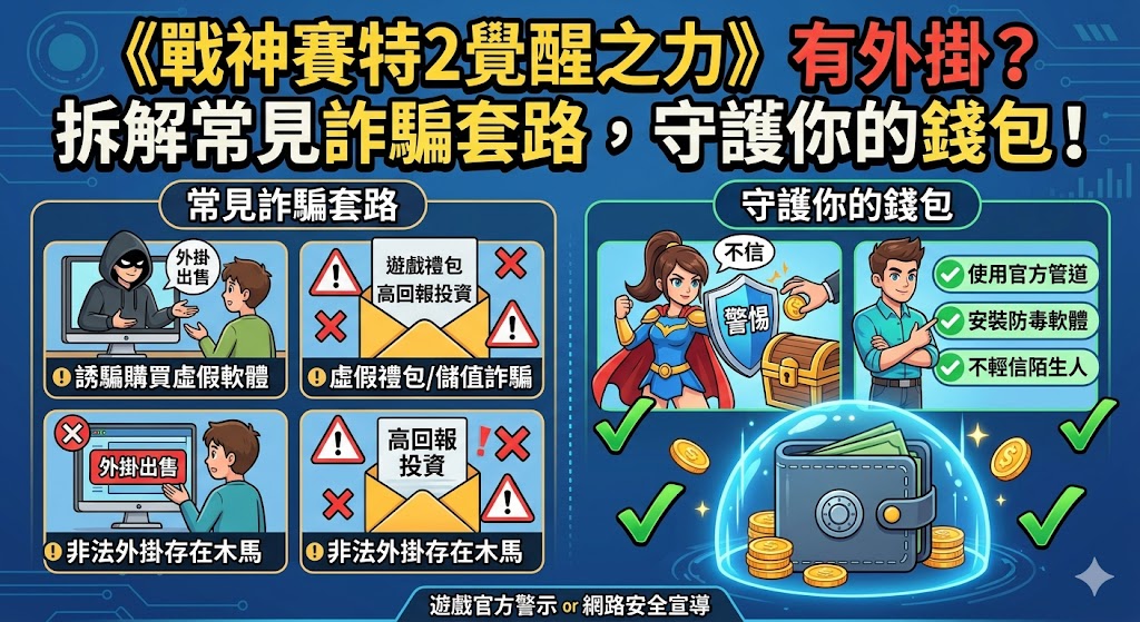 《戰神賽特2覺醒之力》有外掛？拆解常見詐騙套路，守護你的錢包！