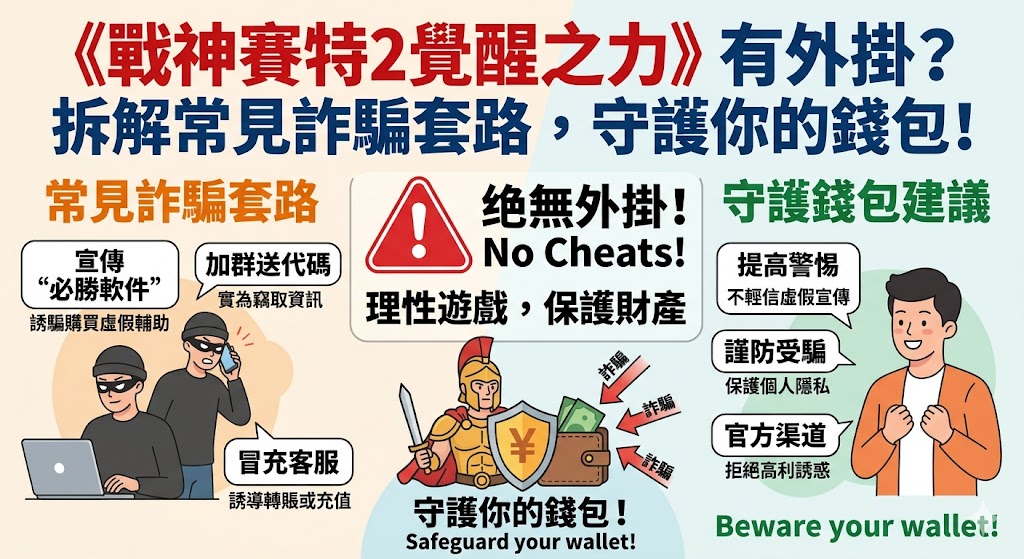 《戰神賽特2覺醒之力》有外掛？拆解常見詐騙套路，守護你的錢包！